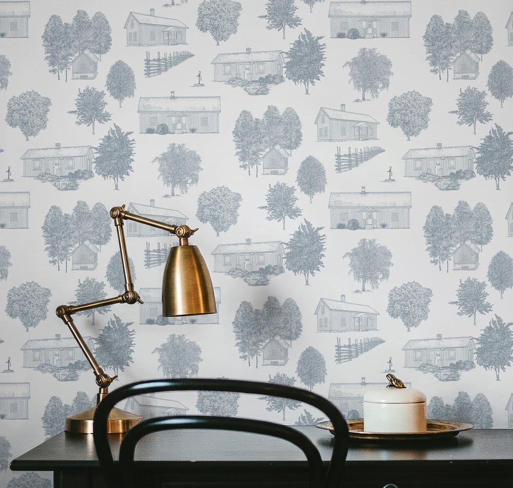 Picture of Summer Houses Toile de Jouy Grey - 1035301-01